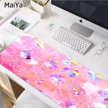 Maiya Bleščečimi Kristali, Roza Kristalno Naravne Gume Gaming mousepad Desk Mat Hitrost/Nadzor Različico Veliko Gaming Mouse Pad