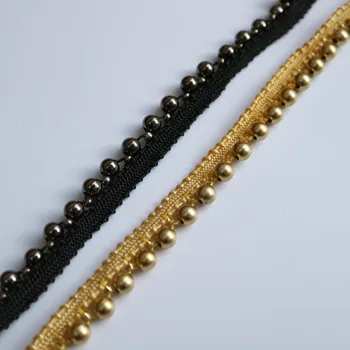 5yards vezenje pearl beaded čipke trim za poročno obleko Vezenje stirip čipke pozamenterija za oblačila Trakov in okraskov