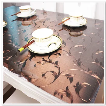 Tabela kava miza blazine barvne plastične pvc crystal ploščo nordijska nepremočljiva olje-dokazilo enkratno pranje, likanje prt