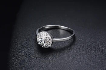 Nov prihod sijoče CZ cirkon 925 čisto sterling srebro ženske ženske prst poročni prstani, nakit trgovini padec ladijskega prometa