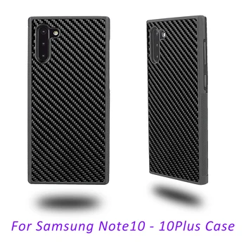 Hrbtni Pokrovček Pravi Ogljikovih Vlaken za Samsung Note 10 Luksuzne Ogljikovih Vlaken Vzorec za Samsung Galaxy Note 10 Plus Primeru Mobilni Telefon