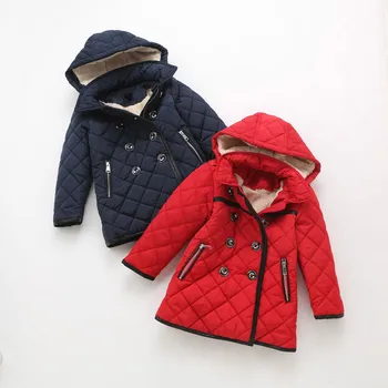 Otroci zimsko jakno Dekle zimski plašč Moda hooded Parkas Pasja Notranjo otroci tople jakne Ropa de invierno par ninos