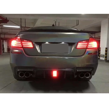 F10 Difuzor Zadaj Ustnice Odbijača Protector za BMW F10 M-Sport M-Tech Z LED Luči 2012-2016 Ogljikovih Vlaken