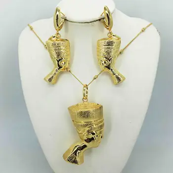 Visoka kakovost italijanski zlato obarvan nakit za ženske Afriške noge nakit, modni nakit ogrlica, uhani, zapestnica nakit