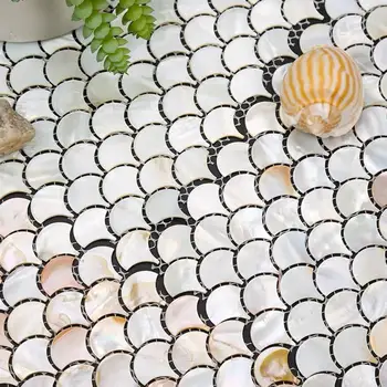 2 mm Debeline Rib Obsega Lupini Mozaik Ploščice Mati Narava White Pearl Mozaik Steno Backsplash Kopalnica Strešnik MOP19103