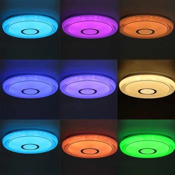 200W WiFi Sodobne RGB LED Stropna Luč Domačo Razsvetljavo APP Glasbe Svetlobe Spalnica Lučka Smart Stropna Svetilka Z Daljinskim upravljalnikom