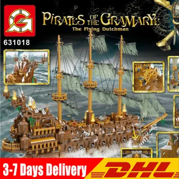 16016 Pirat Fantomsko Ladjo Nizozemec Stavbe, Bloki, Opeke Flyingly Karibi Ghost Ladjo Model 83015 Božično Darilo Za Rojstni Dan Igrače