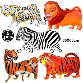 12X Džungle Tema Stranka Candy Bag Z Nalepke Živali Natisnjeni Tiger Zebra Leopard Pakiranje Vrečko Otroka Rojstni dan Dekor Party Gift Box