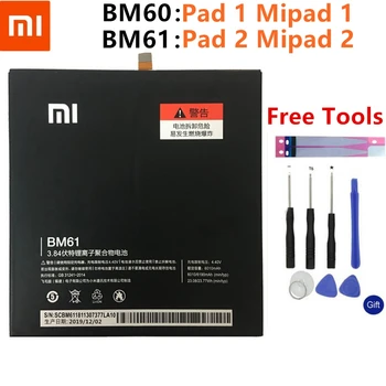 Original Xiaomi BM60 BM61 Za Xiaomi Pad 1 Mipad 1 A0101 6520mAh Za Xiaomi Pad 2 Mipad 2 za 7,9 palčni A0101 6010mAh Baterija + Orodja