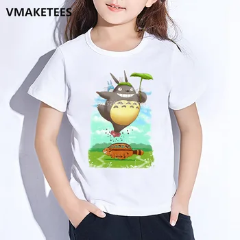 Otroci Poletje Kratkimi Rokavi Girls & Fantje T shirt Otrok Moj Sosed Totoro Risanka Natisni T-shirt Anime Smešno Otroška Oblačila
