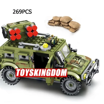 Sodobne vojaške Tiger napad vozila batisbricks gradnik ww2 vojske sile številke Raket džipi avto opeke igrače za fante
