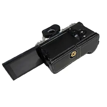 Pravega Usnja Fotoaparat Torba Polovico Telesa Primeru Za Fuji Fujifilm XT4 X-T4 Spodnji Pokrov Zaščitni Lupini