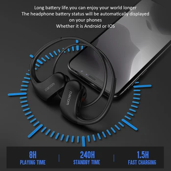DACOM L05 Šport Brezžične Slušalke Globok Bas Bluetooth Slušalke Vgrajen Mikrofon IPX7 Nepremočljiva Teče Slušalke za iPhone, Samsung