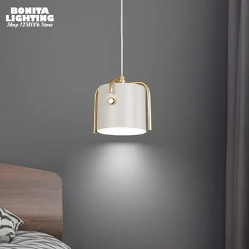 Macaron Nordijska Minimalistična majhne viseče luči za jedilnico Orel šapa obesek luči postelji kovinsko zlata droplight mansarda