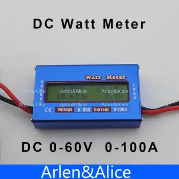 DC Watt meter z LCD zaslonom za DC 0-60V 0-100A bilance napetosti tok RC baterije Analyzer