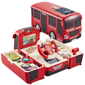 Otroci Bus Igrača Avto Volan Zvoke Igrača Simulacija Vožnje Igrače Kopilot Volan Igro Otrok Voziček Mus