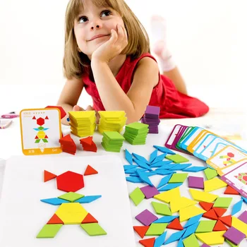 155 KOS Ustvarjalne Sestavljanke Otroci Lesene Igrače Za Otroke Sestavljanke Otroci Zgodnjega Učenja Izobraževalne Igrače Montessori