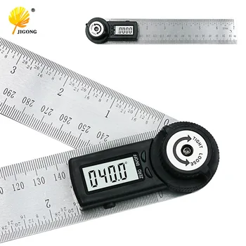 2 V 1 digitalni vladar 360-stopinjski 200mm Digitalni Merilnikom. Inclinometer Goniometer Ravni, Merilno Orodje, Elektronske