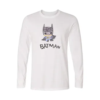 Super Junak Batman Mornarsko Modra TShirt Ženske Plus Velikost in T-shirt Ženska Oblačila, Bombaž Tees Dolg Rokav v blagovno Znamko Tees Ženske