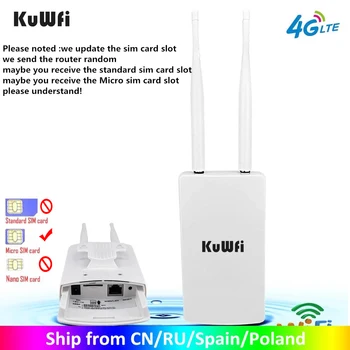 KuWFi Nepremočljiva Prostem 4G CPE Usmerjevalnikom 150Mbps CAT4 LTE Usmerjevalniki 3G/4G SIM Kartico WiFi Usmerjevalnik za IP Kamero/Zunaj WiFi Pokritosti