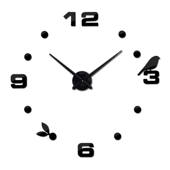 2019 nove prodaja domov dekoracije stenske clock3d Akril ogledalo nalepke ure Quartz Iglo dnevna soba diy watch