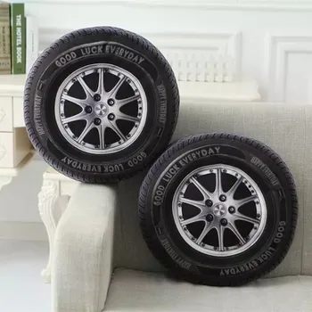 40*15 cm 3D pnevmatike blazine kolesa živahno osebnost plišastih igrač vozila, pnevmatike doma blazino blazine Fant je rojstni dan Darila za Otroke