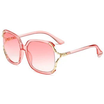 LongKeeper Luksuzne blagovne Znamke Oblikovalec sončna Očala Ženske Roza Kvadratek Prevelik sončna Očala za Vožnjo UV400 Očala Gafas de sol