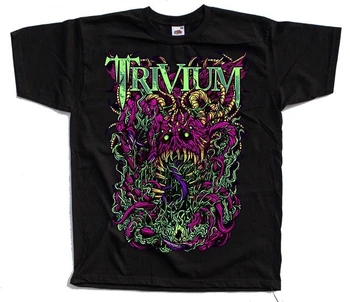 Moške Kratke oplaščeni T-shirt Trivium Ameriški Heavy Metal Band Plakat T-SHIRT za Moške Punk T-shirt