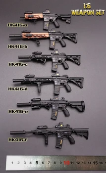 8 Stilov 16 cm Pištolo 1/6 Obsega Slika Orožja Model Pribor HK416 & M4 Serije Pištolo Model Igrače Za 12