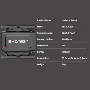 SHANREN Kadence Senzor Bluetooth & ANT+ za Brezžični Kolo Kolo Senzorji Združljiv z Zwift