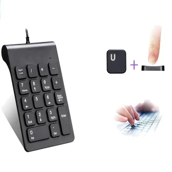 2.4 G Številko Pad USB Mini Brezžična Številčna Tipkovnica 18 Tipke za Računovodstvo, Pripovedovalec Laptop Prenosnik Tablet Brezžična Tipkovnica