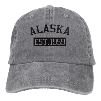 Aljaska EST 1959 Trend Tiskanje Kavbojski Klobuk Moda Baseball Skp Za Moške in Ženske Bliskavice