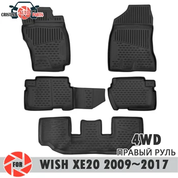 Predpražnike za Toyota Želijo XE20 2009~2017 4WD odeje ne zdrsne poliuretan umazanijo zaščito notranjosti avtomobila styling dodatki