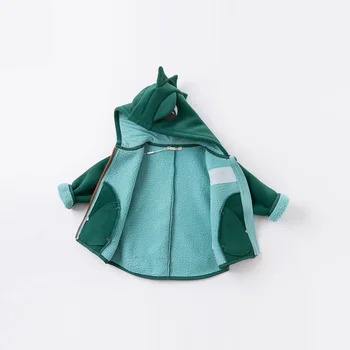 DBX14462 dave bella jeseni baby unisex modna risanka pismo žepi hooded suknjič otroci vrhovi dojenčka, malčka vrhnja oblačila