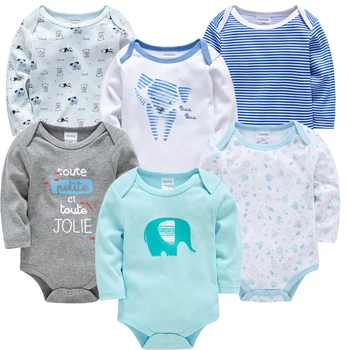 2020 Baby Bodysuit Dolg Rokav Pomlad Jesen Dekleta Fantje Oblačila Telo bebe Risanka Natisnjeni 0-24 mesecev Novorojenega Dojenčka Outwear