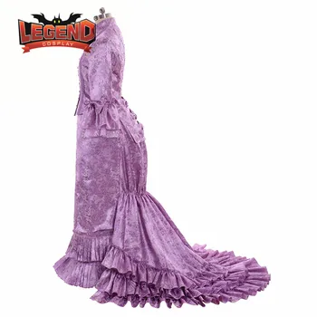 Viktorijanski Obleke francoski Vrveža Obdobju Žogo Halje Reenactment Kostume Steampunk Gothic Vrveža obleke obleko vijolične Cvetlični Obleko