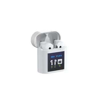 M6 Plus LCD Moč Zaslon TWS Inteligentno Brezžično Bluetooth slušalko merjenje telesne temperature V Ušesu Nadzor Glasnosti Slušalke