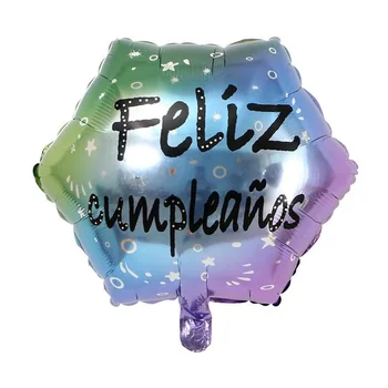 10pcs 18 inch španski Happy Birthday Folija Baloni Feliz Cumpleanos Krog Zahodne Zračne Balone Helija, Okraski Stranka