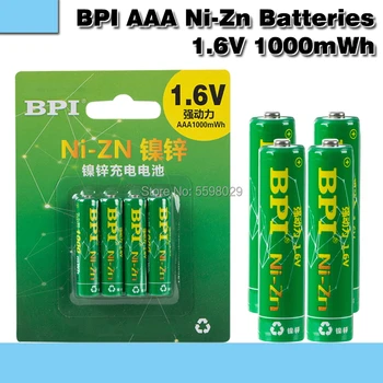 1,6 v Polnilne baterije AAA 1000mWh Ni-Zn AAA 1,5 v baterija za ponovno polnjenje Močan kot Ni-MH baterije za polnjenje Ni-Cd baterije