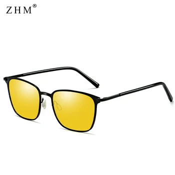 2020 Nov Prihod Stilsko Polarizirana sončna Očala Moških Kvadratnih Kovinski Okvir Siva Očala modni Moški Voznik vožnjo sončna očala UV400