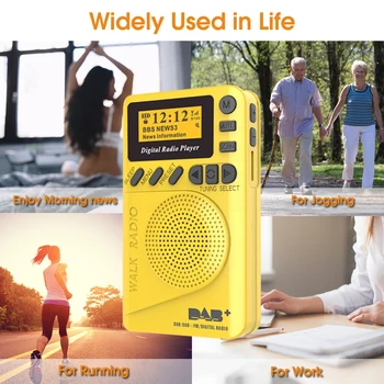 Mini Žep DAB Digitalni Radijski Sprejemnik FM RDS, Prenosni MP3 Predvajalnik Z LCD Zaslonom Podpira TF Kartice Spalna Ura, ki ju Nastavite