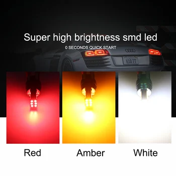 NLpearl 2x Signalna luč T20 LED Žarnica 12V 3030 SMD Amber 7440 Led W21w Vključite Opozorilne Luči 7443 Led W21/5w Auto Povratne Zadnje Luči