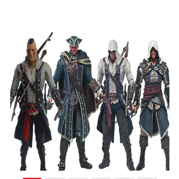 15 cm Assassins Creed Serije 4 Connor Haytham Edward Kenway Mohawk Akcijska Figura, PVC Dosegljivi Model Igrača, Lutka Darilo