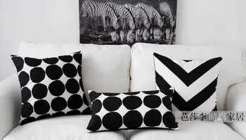 Neskončne Blazino kritje, Črno belo blazine pokrov domu dekorativni Kavč blazine Blazino