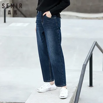 SEMIR Kavbojke ženske elegantne hlače ženske svoboden 2020 jeseni novo bombaž korejski hlače široke noge za ženske