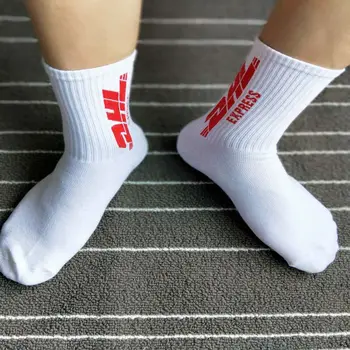 Ulica INS plima nogavice moške in ženske znoj-absorbent športne nogavice bele in črne srednje cev črke visoko-cev bombažne nogavice
