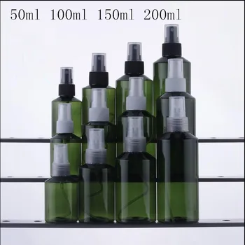 50pcs 50 ml 100 ml 150 ml Zelene Plastike Spray Parfum Moških Feminino Steklenico Toner Empty Kozmetični Posode Brezplačna Dostava Embalaža