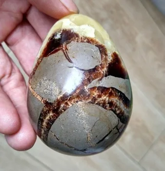 250 G NARAVNIH Zmaj Septarian Kristalno Polirani Gem Kamen jajčaste