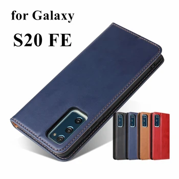 Deluxe usnjena torbica za Samsung Galaxy S20 FE S20 Plus Ultra S10 Plus S10e Luksuzni Magnetni adsorpcije Pokrovček Kože Primeru Telefon