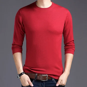Jesenski zimski pulover moška oblačila krog vratu dolgo sleeved Pleteni puloverji 1165